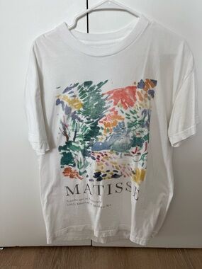 Abercrombie Matisse Art Print White Graphic Tee